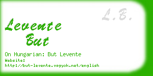 levente but business card